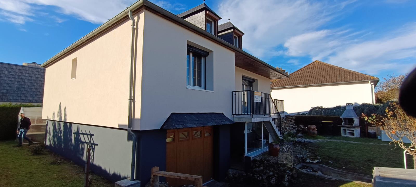 Maison après ITE vue façade avant - chantier PPF